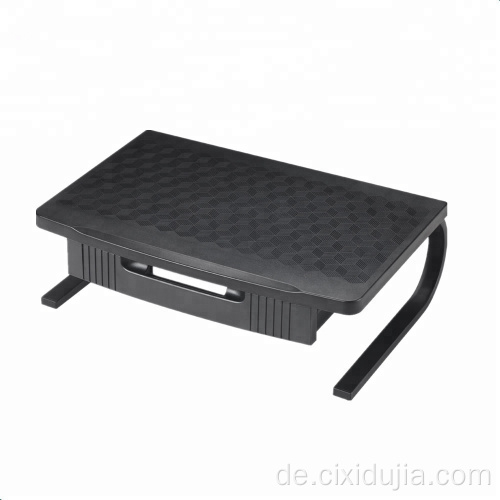 Nützlicher Kunststoff / Stahl Laptop / Monitor Stand Riser mit Schublade